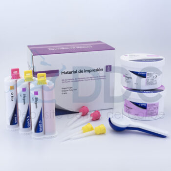 KIT MATERIAL DE IMPRESION MASILLA + 2 LIGHT + 1 REGISTRO DE MORDIDA