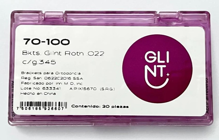 BRACKETS GLINT ROTH .022 C/G 3,4,5