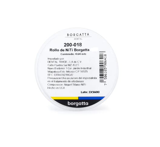 ROLLO DE NITI REDONDO