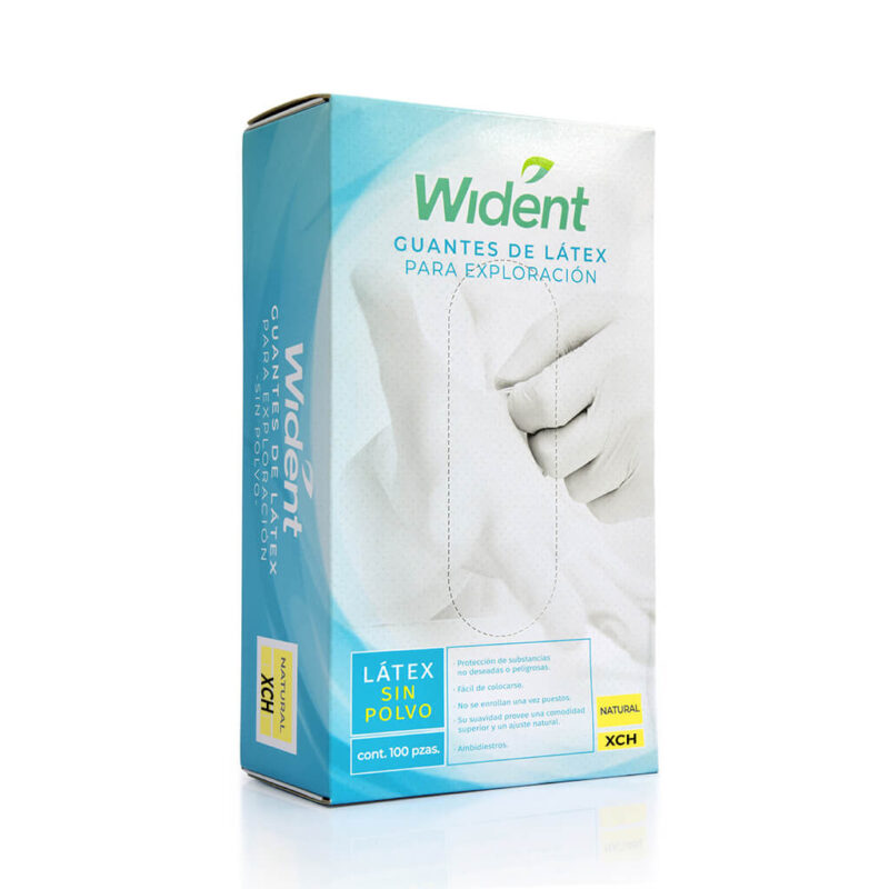 GUANTE LATEX SIN POLVO WIDENT NATURAL