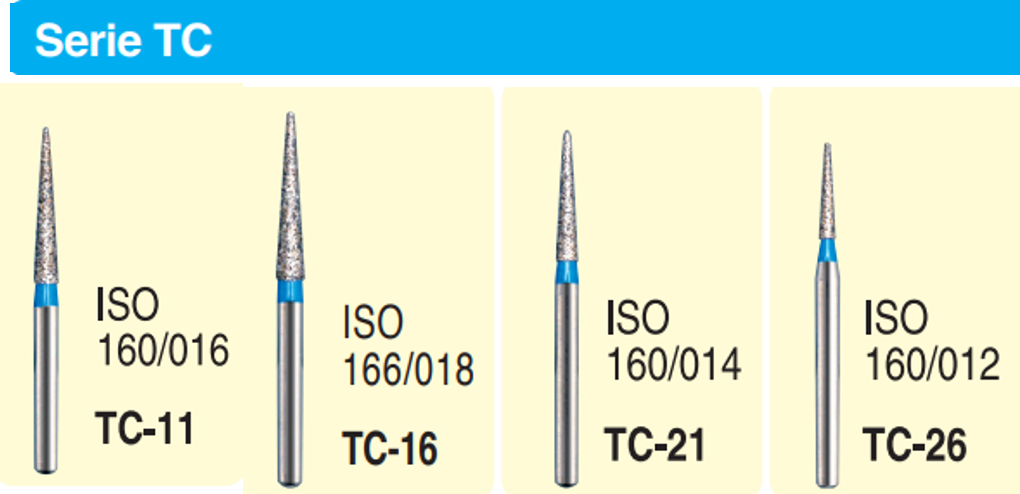 FRESAS DE DIAMANTE MANI SERIE TC (grano medio)